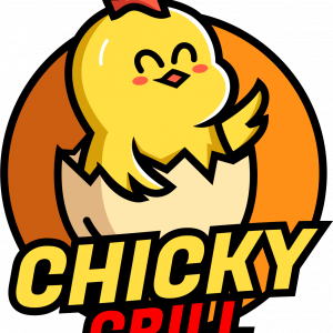 small cute chick mascot logo