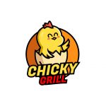 small chick cute logo design
