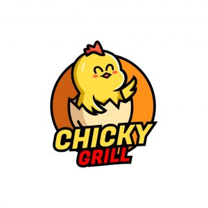 small chick cute logo design