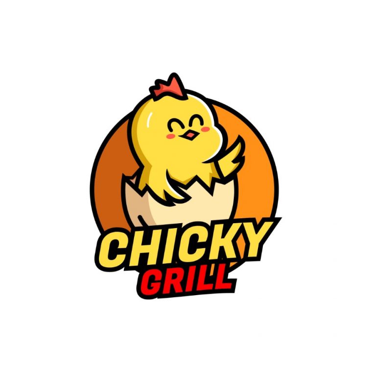 small chick cute logo design