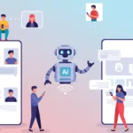 A 2d image of marketing with AI
